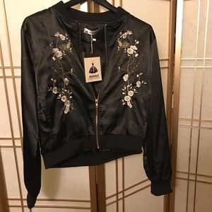 Embroidered Bomber Jacket